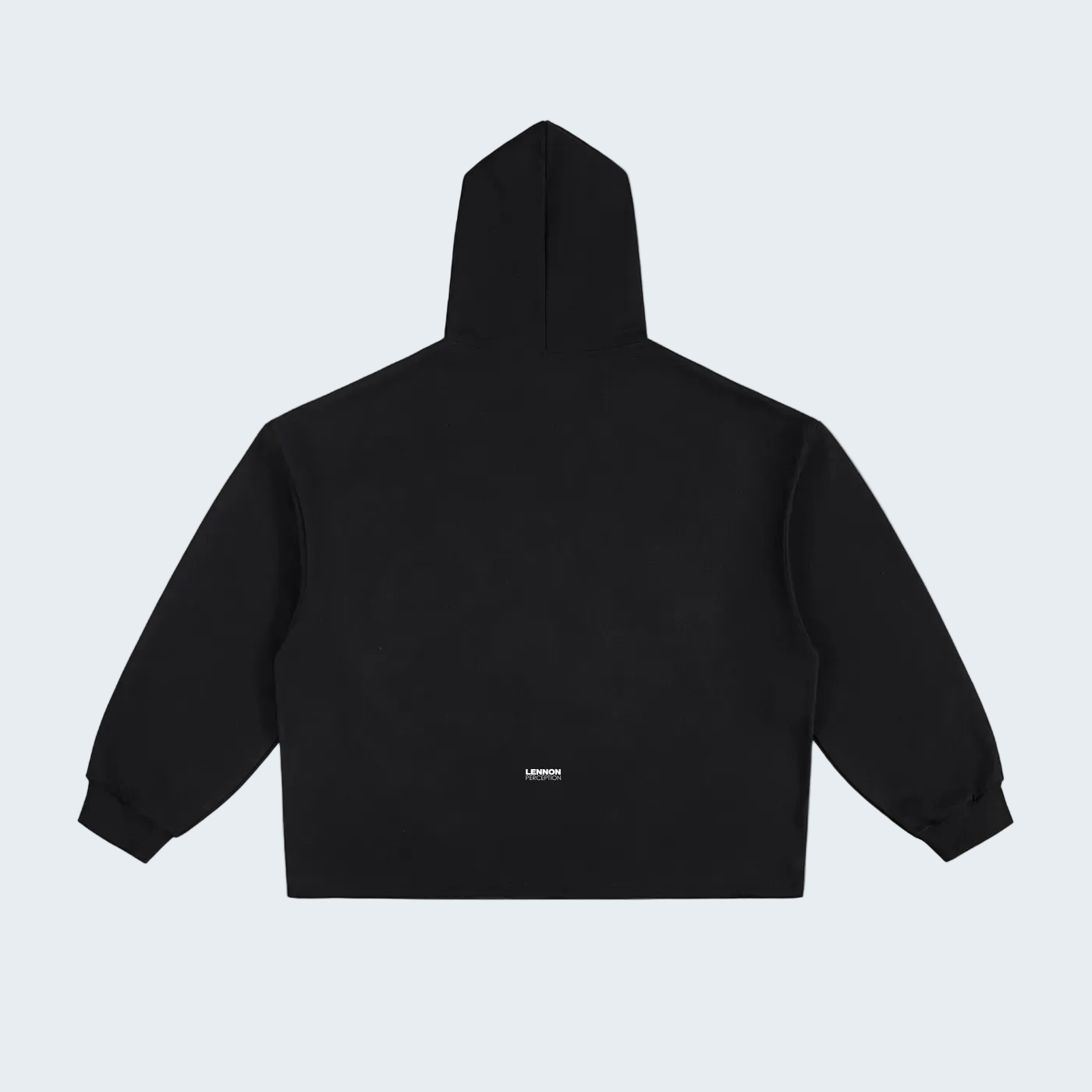 DRAWSTRING HEM OVERSIZED HOODIE WHITE LETTERS