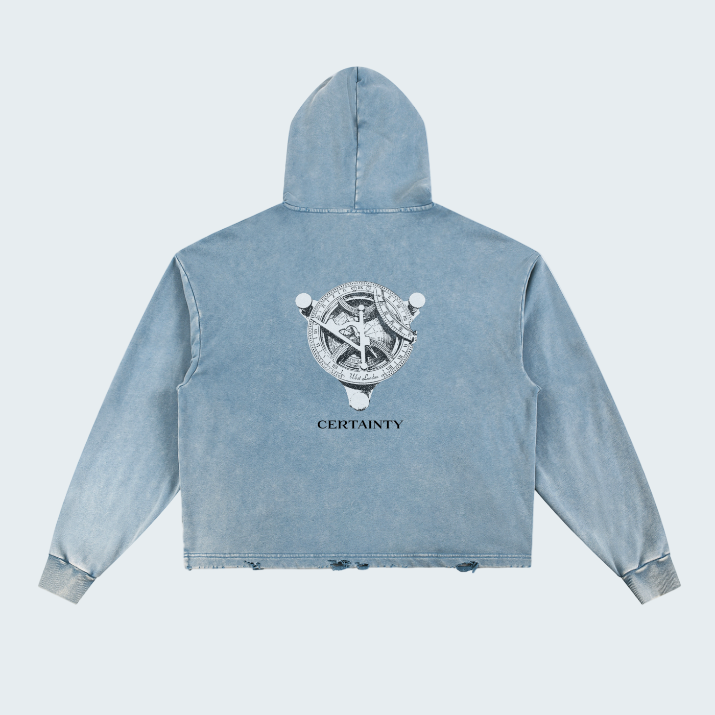 FRAYED HEM HOODIES