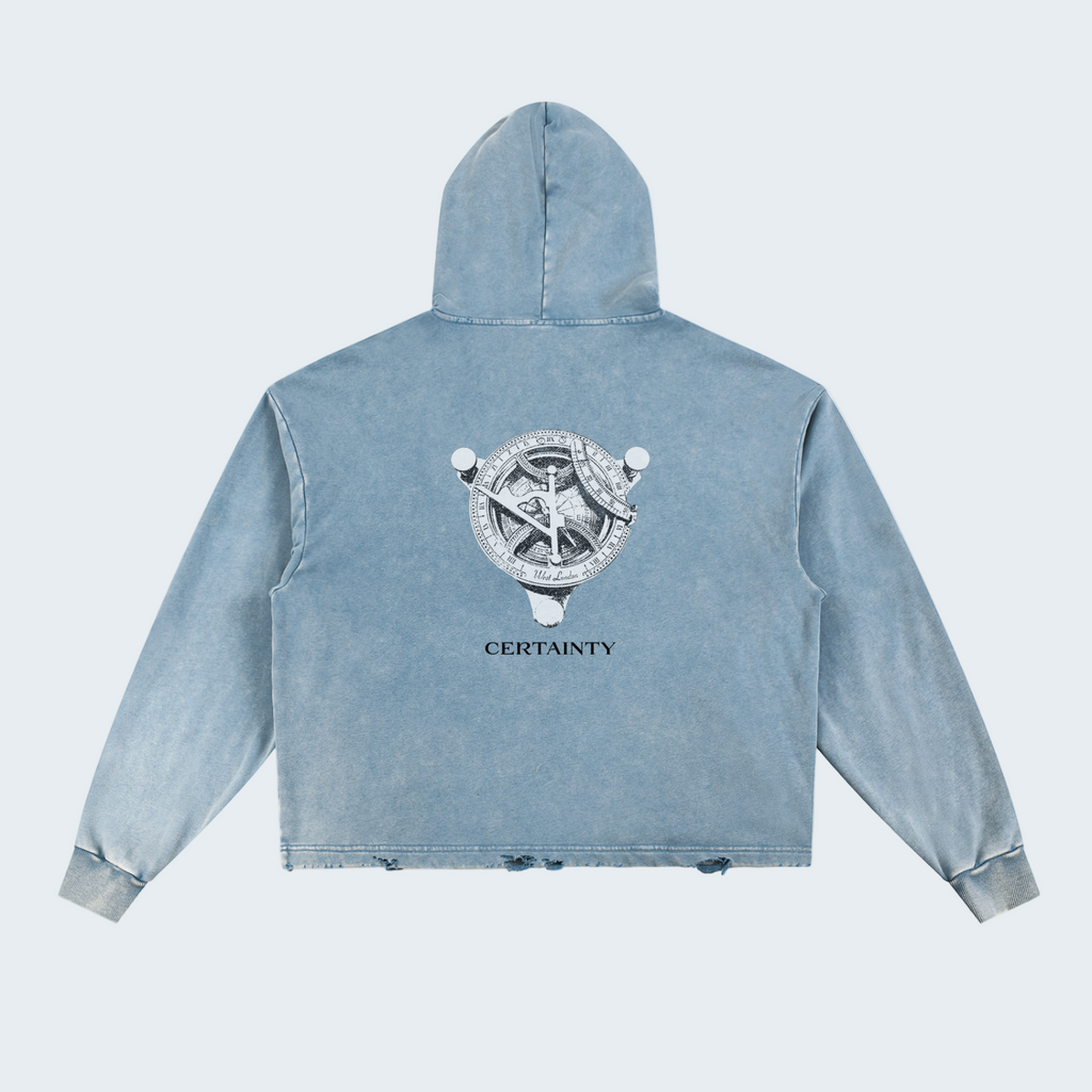 FRAYED HEM HOODIES