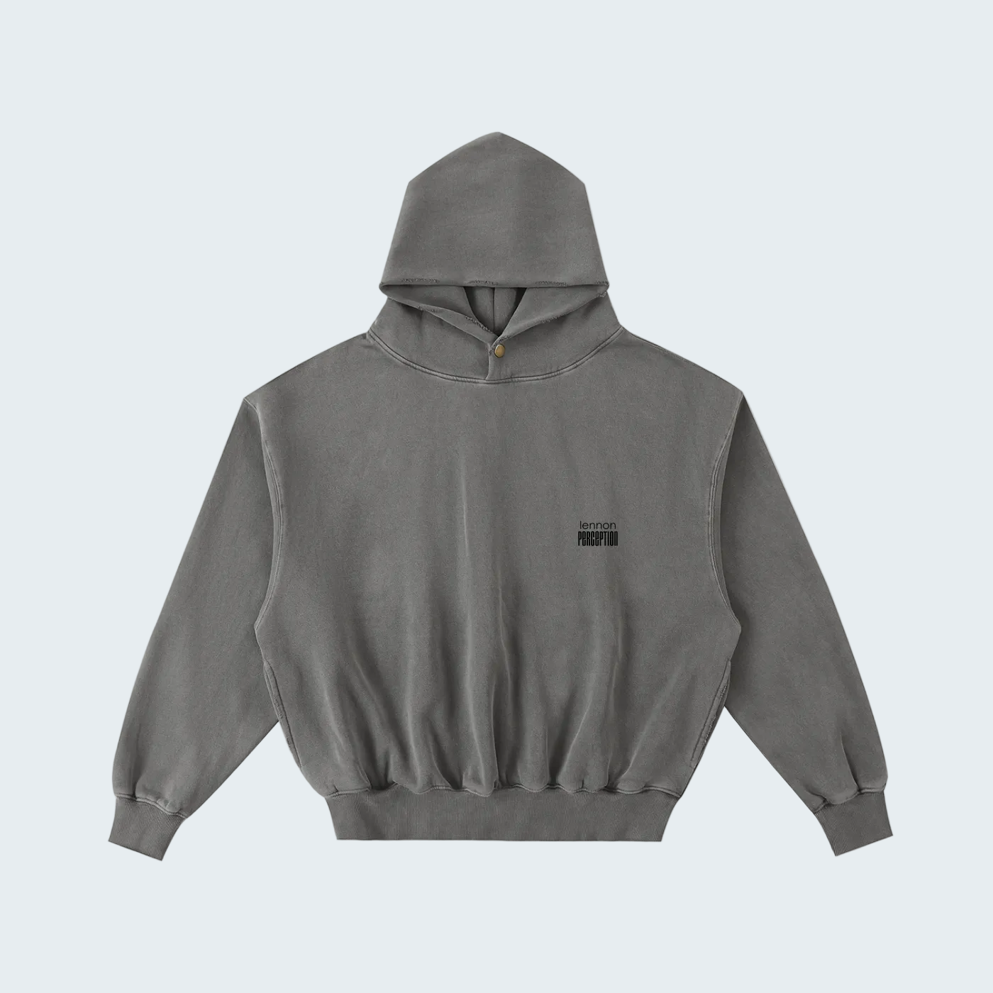 FRAYED-EDGE ENZYME WASHED HOODIE