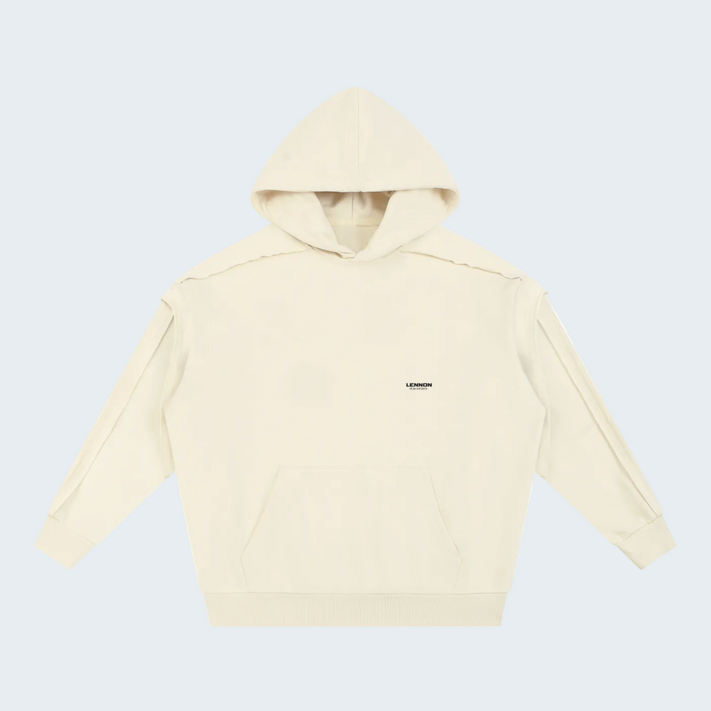 CONTRAST TRIMMED CDOUBLE LAYER HOODIE