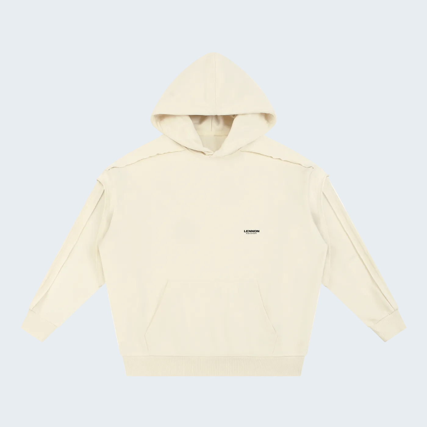 CONTRAST TRIMMED CDOUBLE LAYER HOODIE