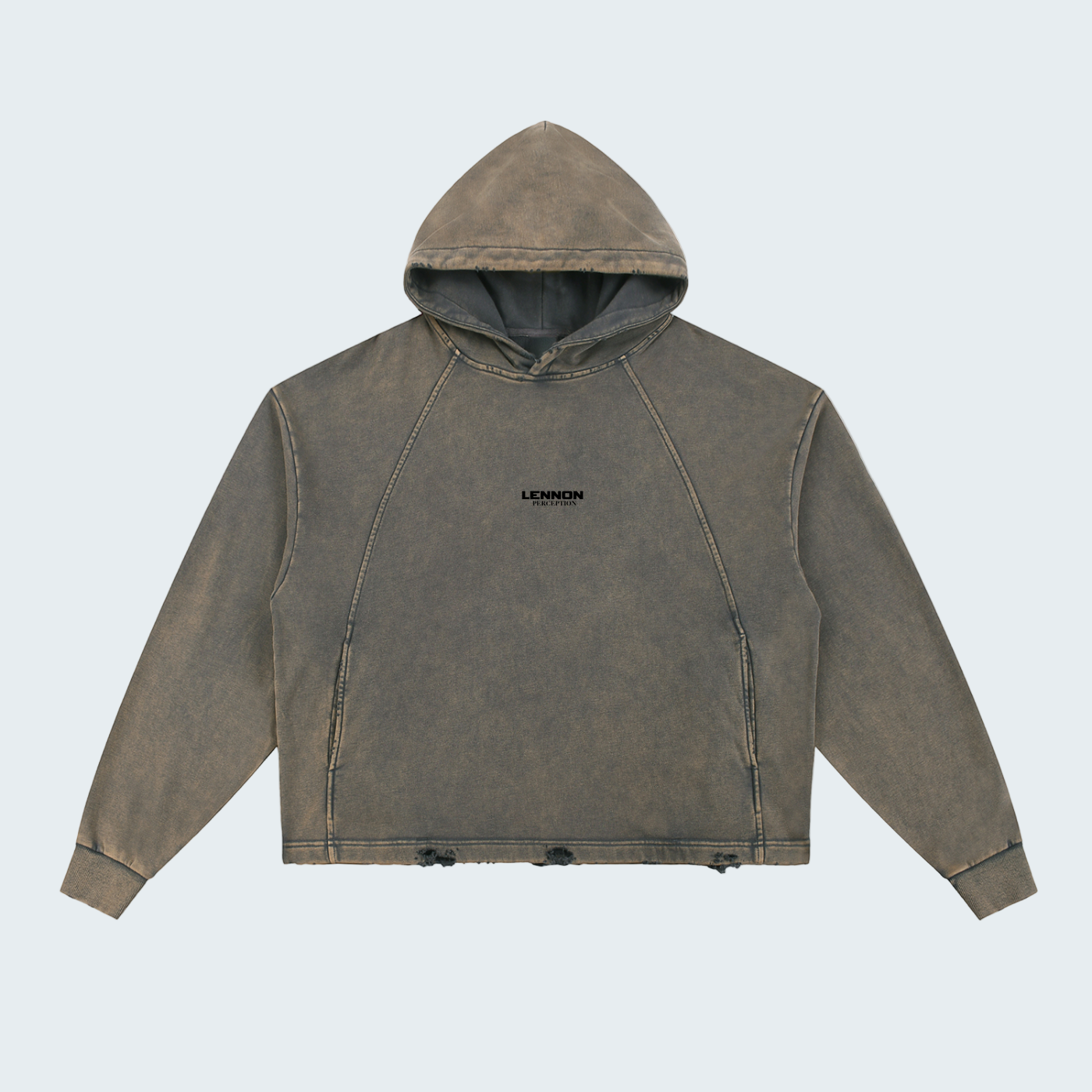 FRAYED HEM HOODIES
