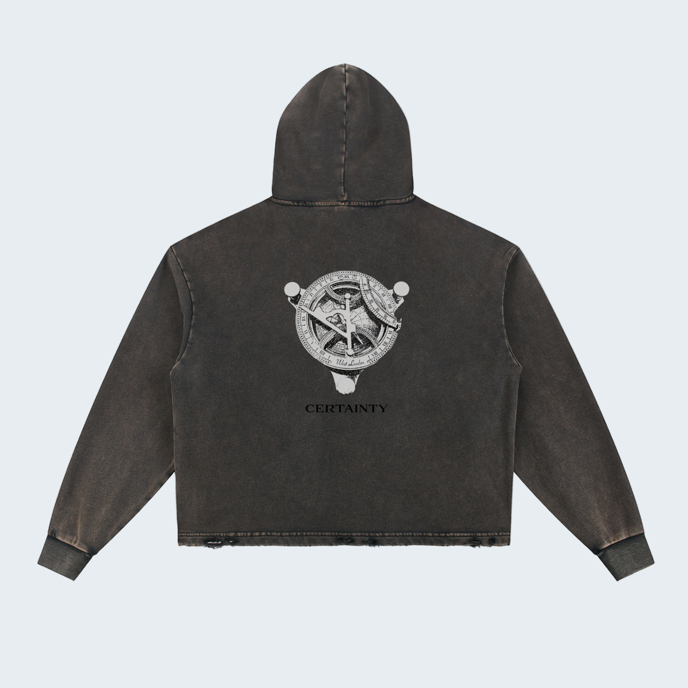 FRAYED HEM HOODIES