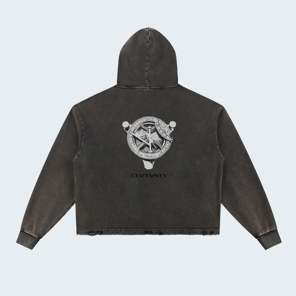 FRAYED HEM HOODIES