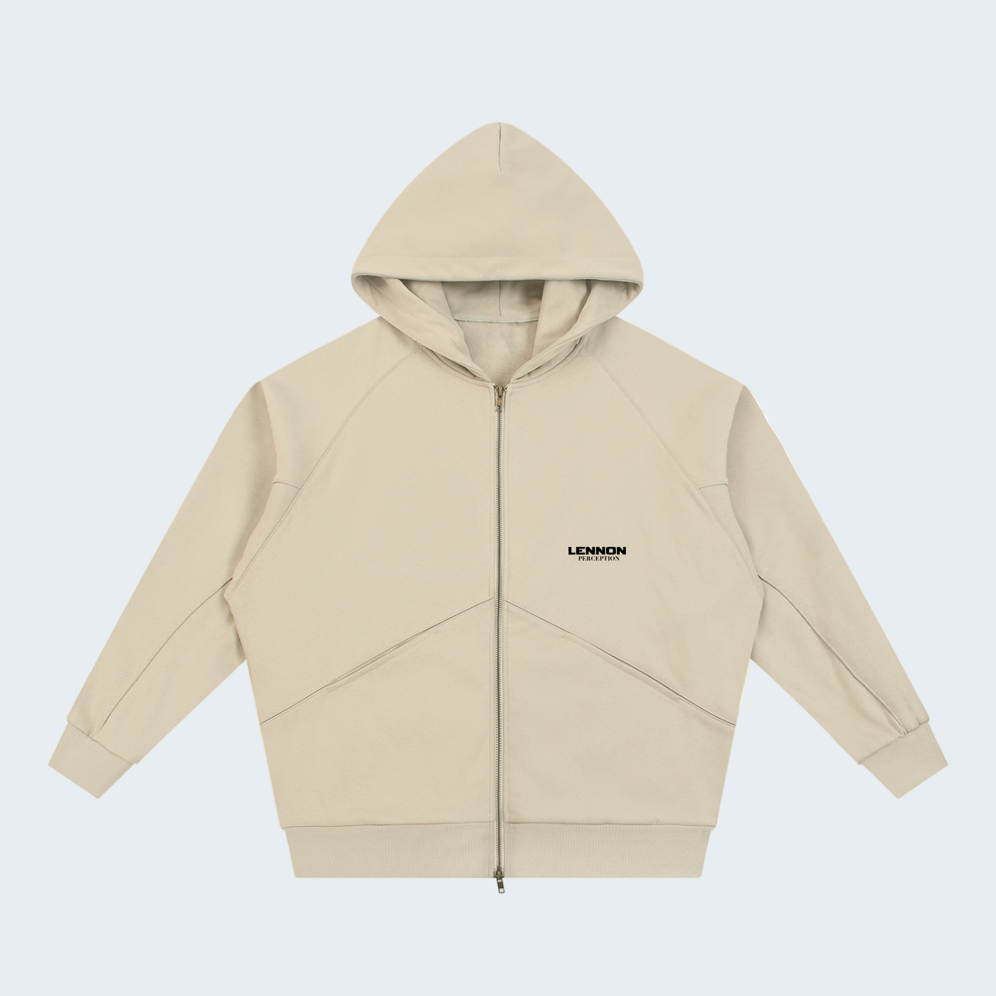 ZIP-UP CAMEL HOODIE