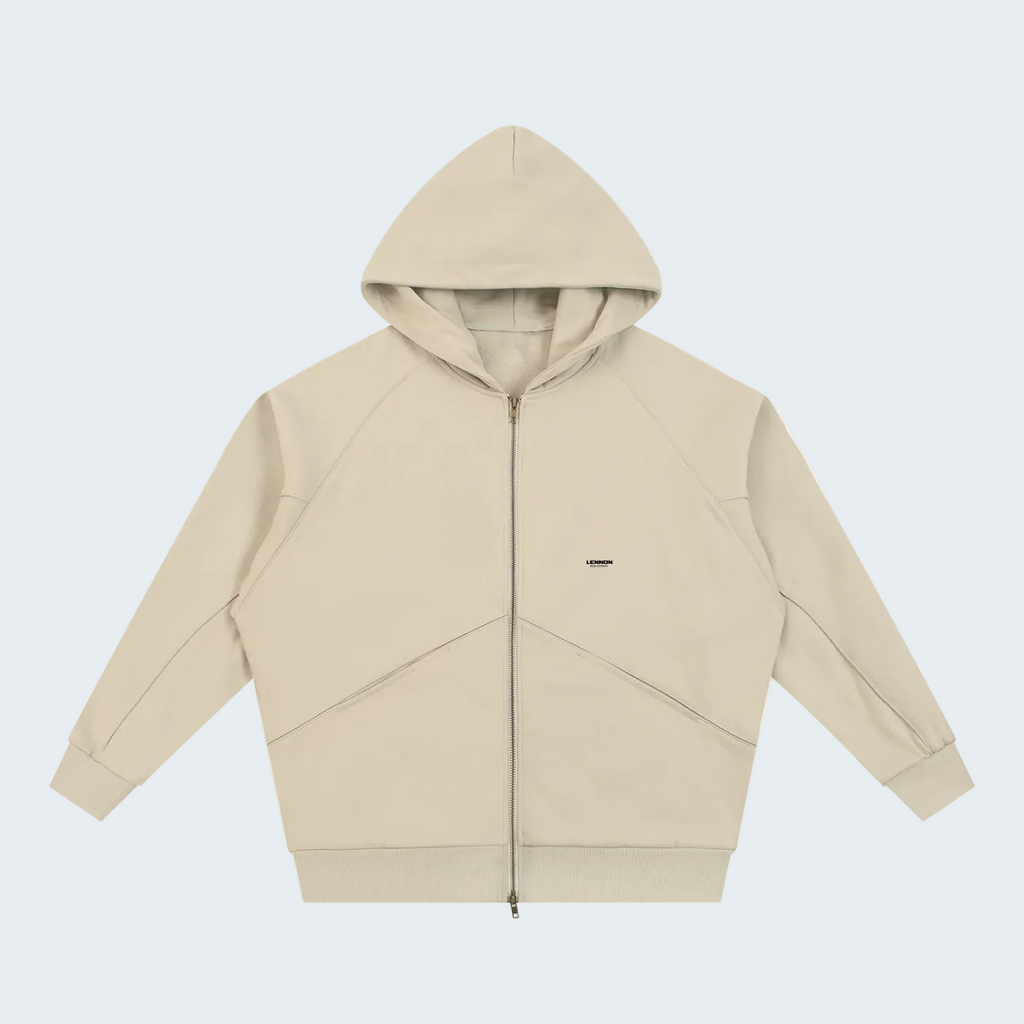 DOLMAN CUT ZIP-UP FLEECE HOODIE