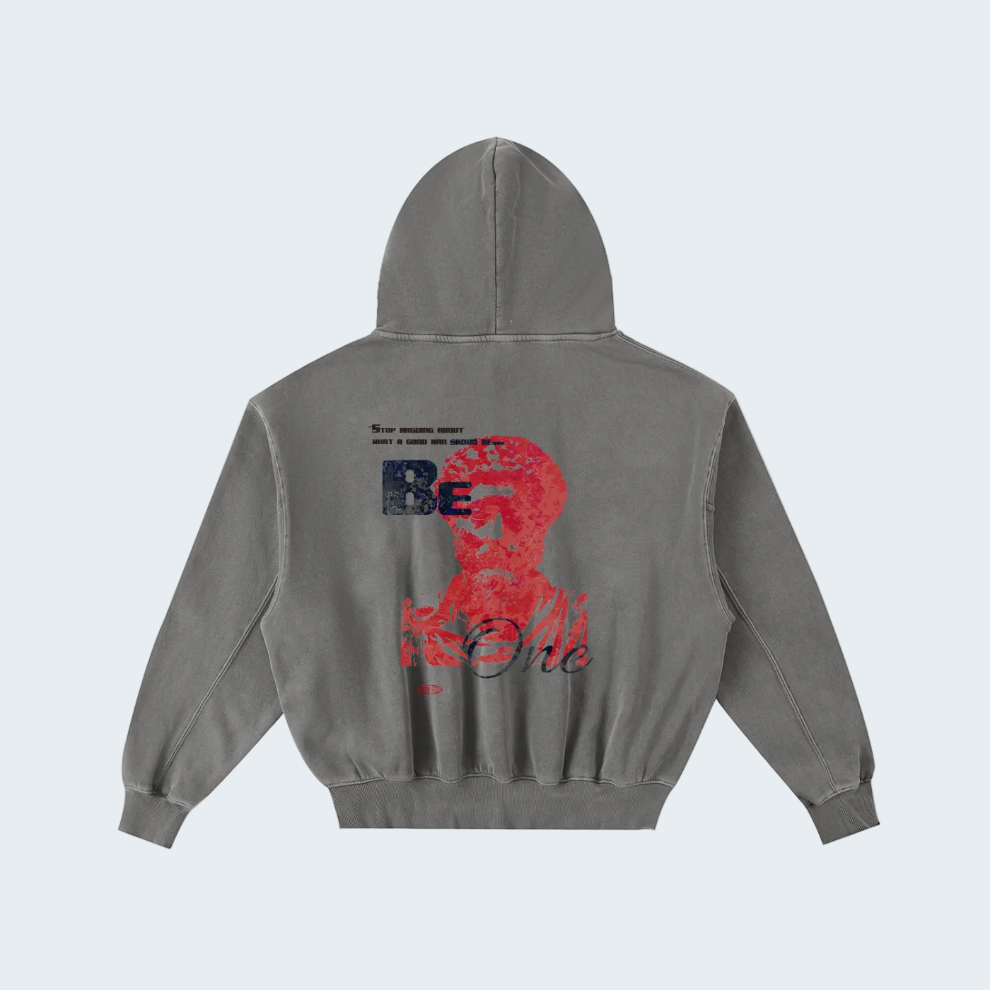 FRAYED-EDGE ENZYME WASHED HOODIE