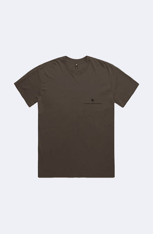 CERTAINLY BROWN FADED T-SHIRT