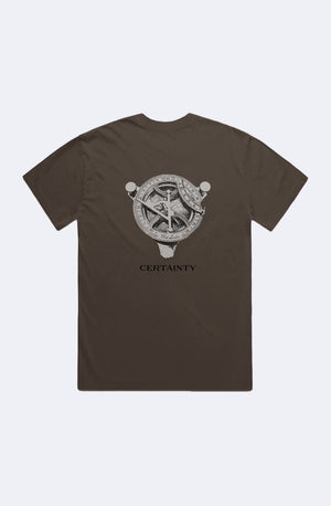 CERTAINLY BROWN FADED T-SHIRT
