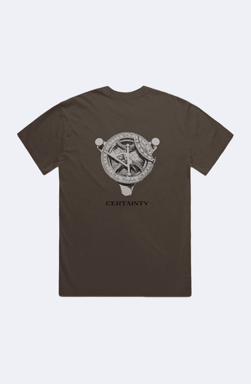 CERTAINLY BROWN FADED T-SHIRT