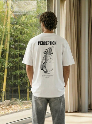 GOLF BAG - SOLID COLOR LIGHTWEIGHT OVERSIZED TEE /BLACK TEXT