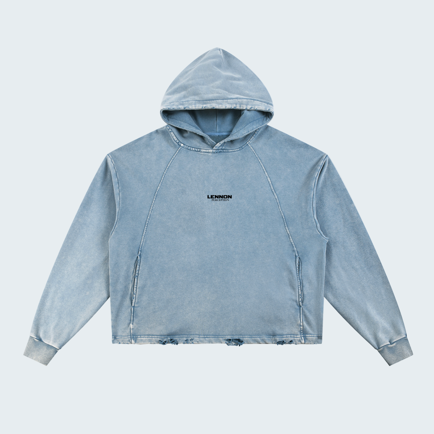 FRAYED HEM HOODIES