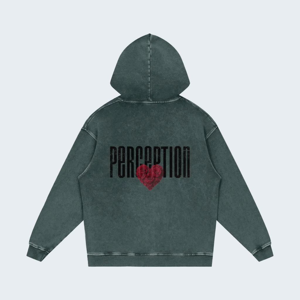 PERCEPTION ROSES RELAXED COTTON HOODIE