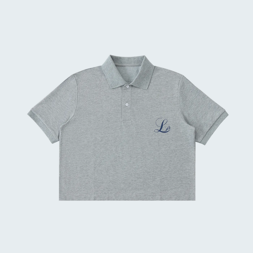 GRAY -  ESSENTIAL CROP POLO