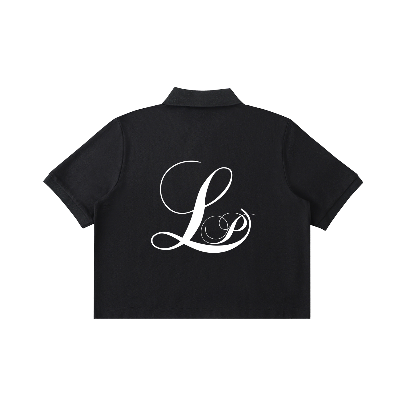 BLACK -  ESSENTIAL CROP POLO