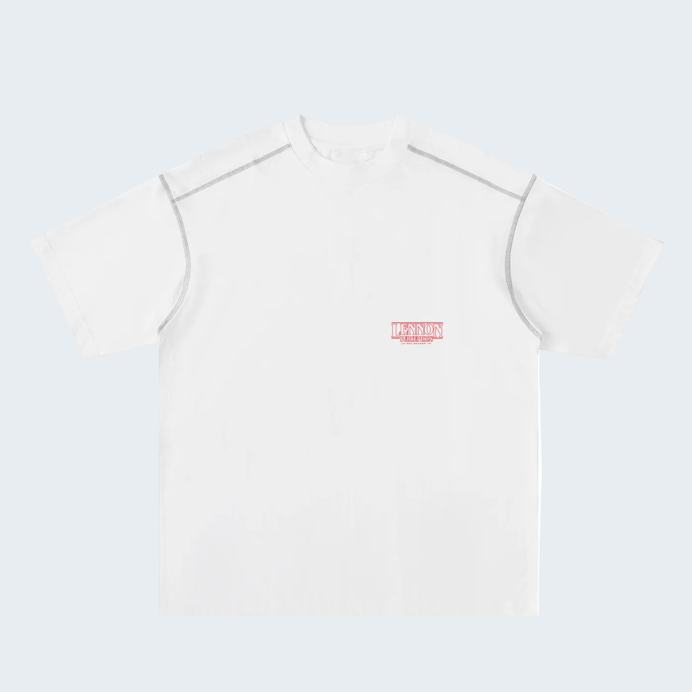OVERSIZED T-SHIRT WITH CONTRAST STITCHING SIMPLY LETTER