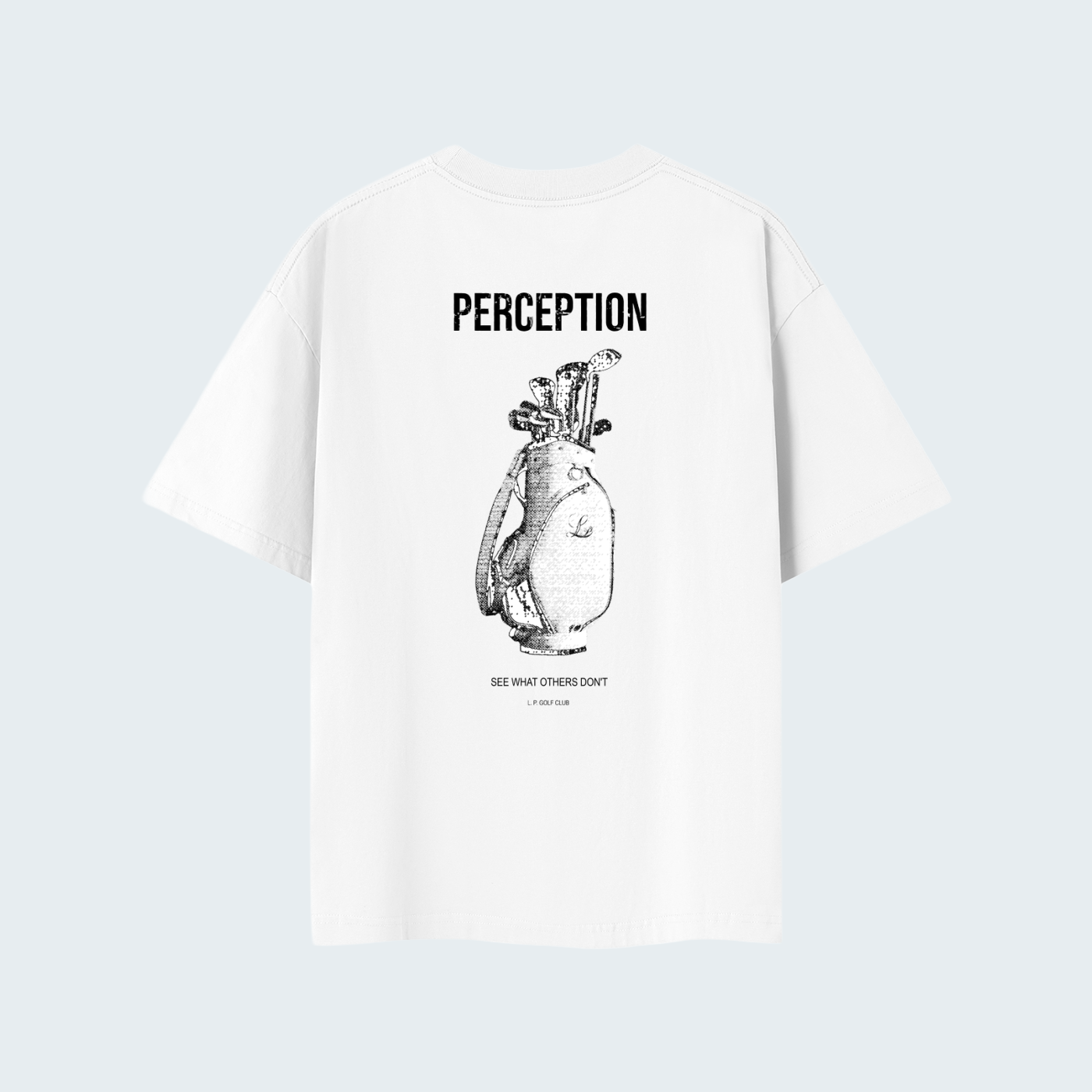 GOLF BAG - SOLID COLOR LIGHTWEIGHT OVERSIZED TEE /BLACK TEXT