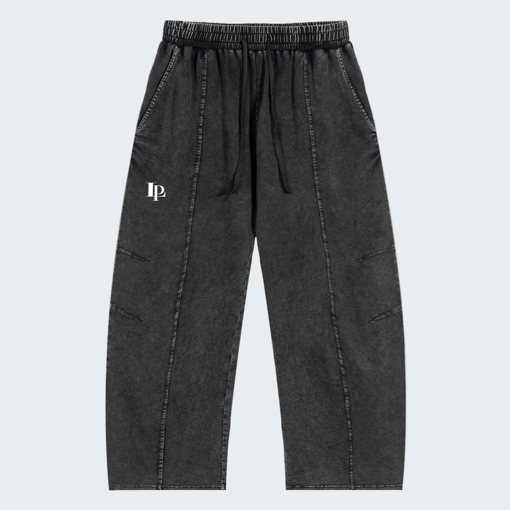 RELAXED SNOW-WASHED COTTON PANTS