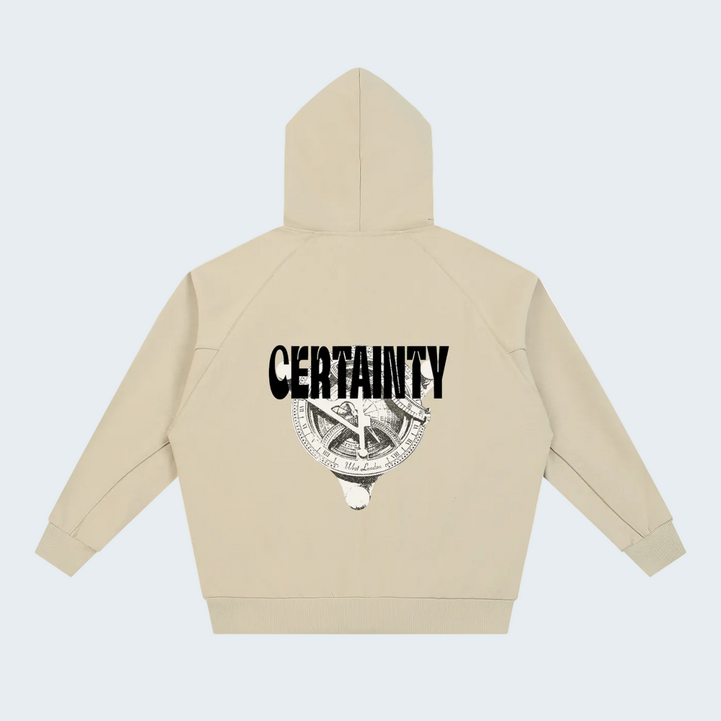 DOLMAN CUT ZIP-UP FLEECE HOODIE