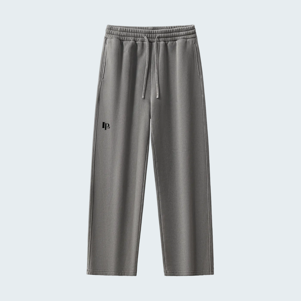 FRAZED-EDGE ENZYME WASHED SWEATPANTS