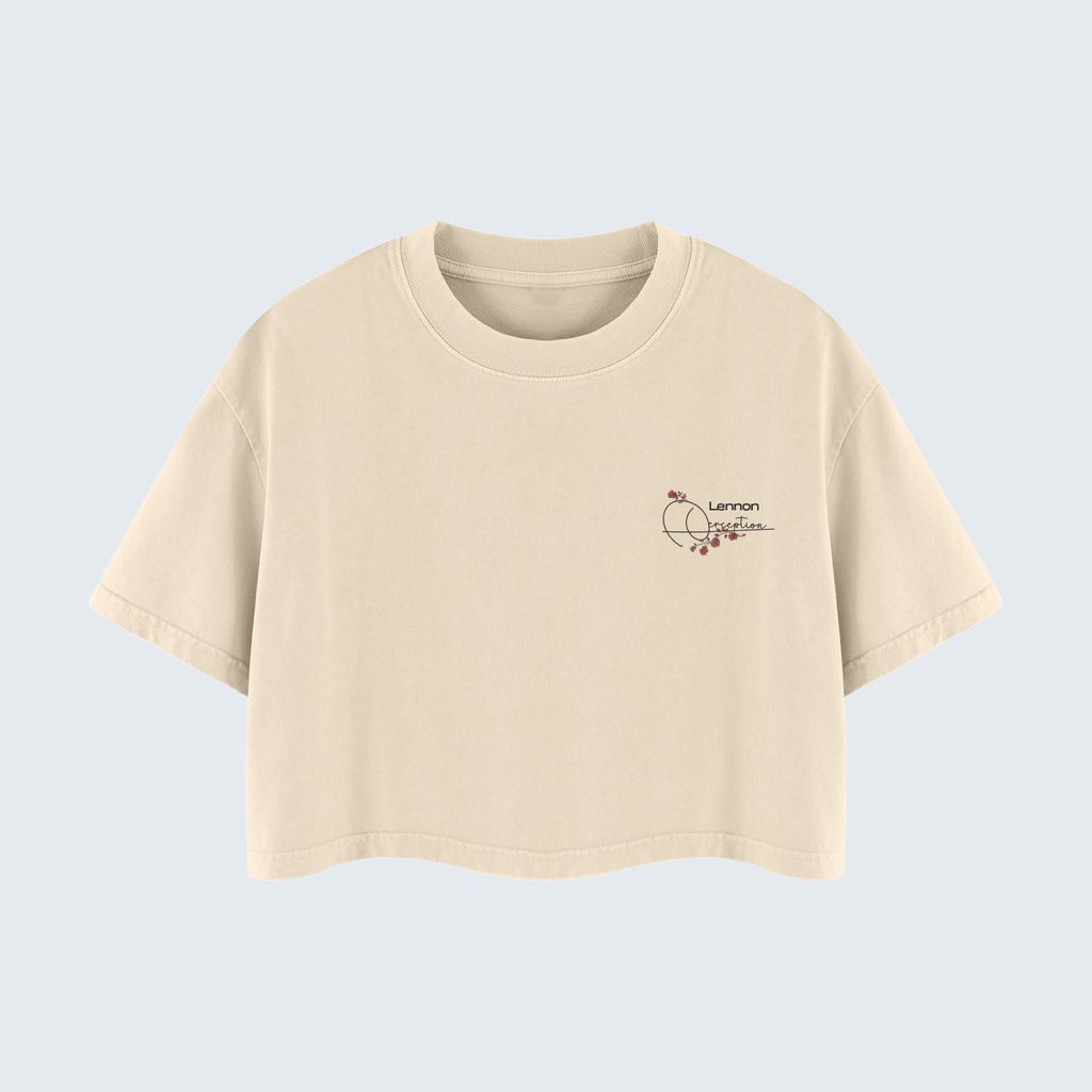PINK - MINERAL WASH CROP TEE