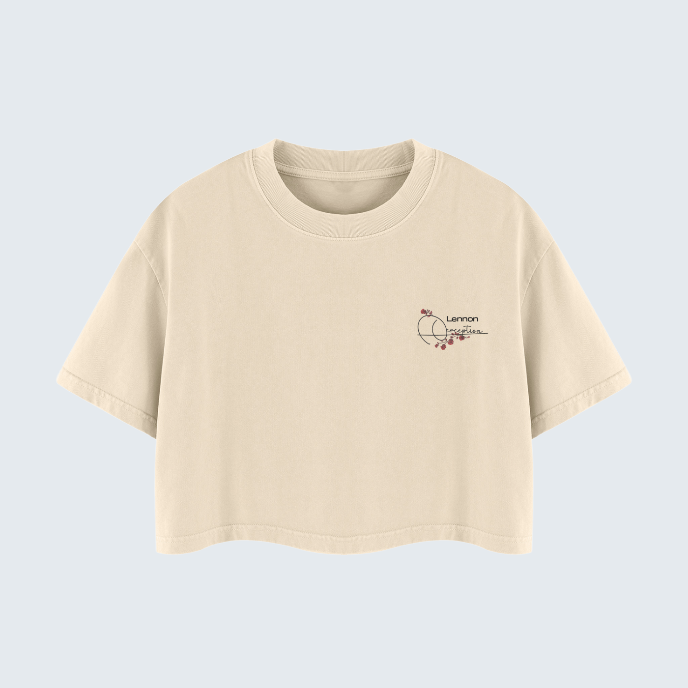 PINK - MINERAL WASH CROP TEE