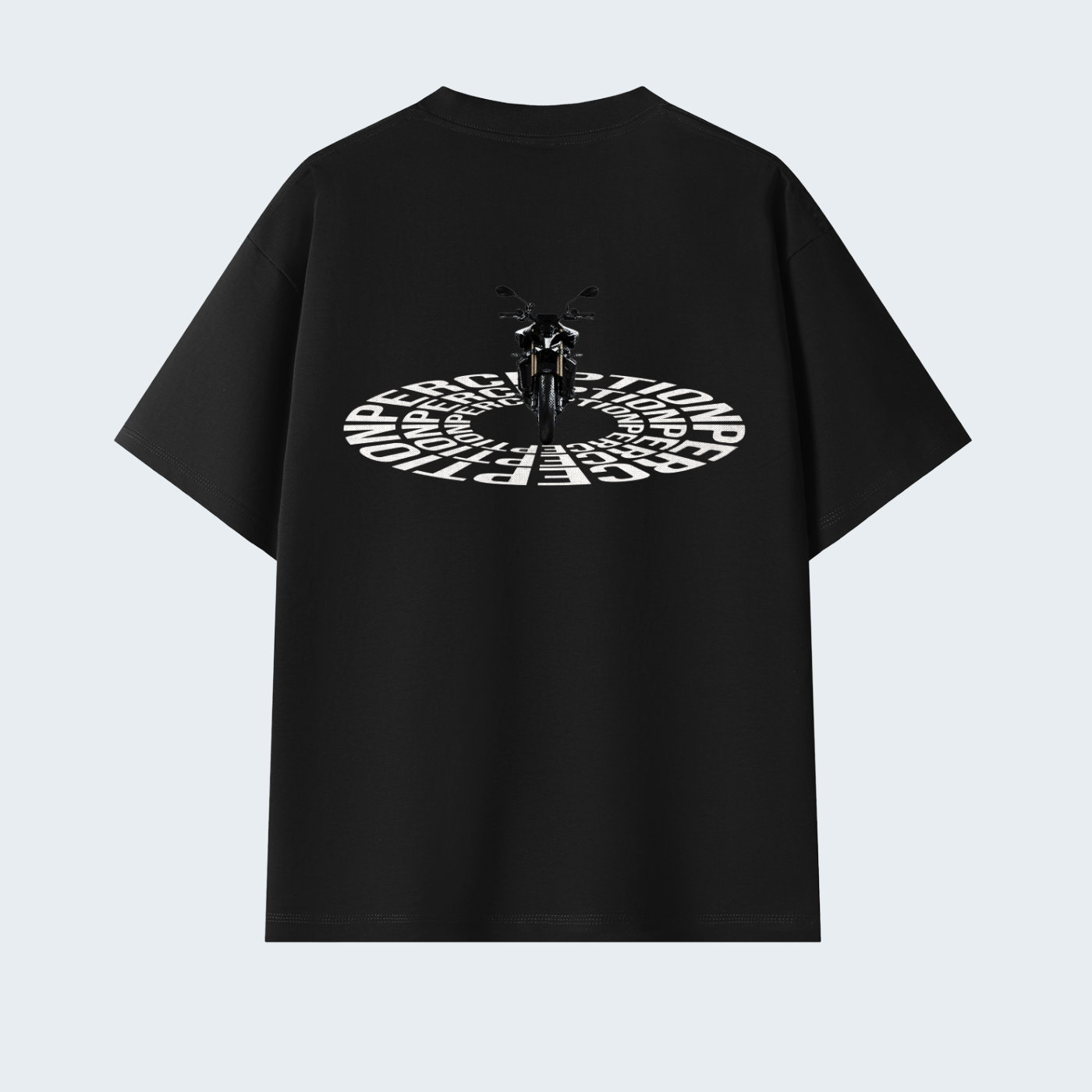 BIKE VISION - SOLID COLOR PREMIUM OVERSIZED TEE/ WHITE TEXT