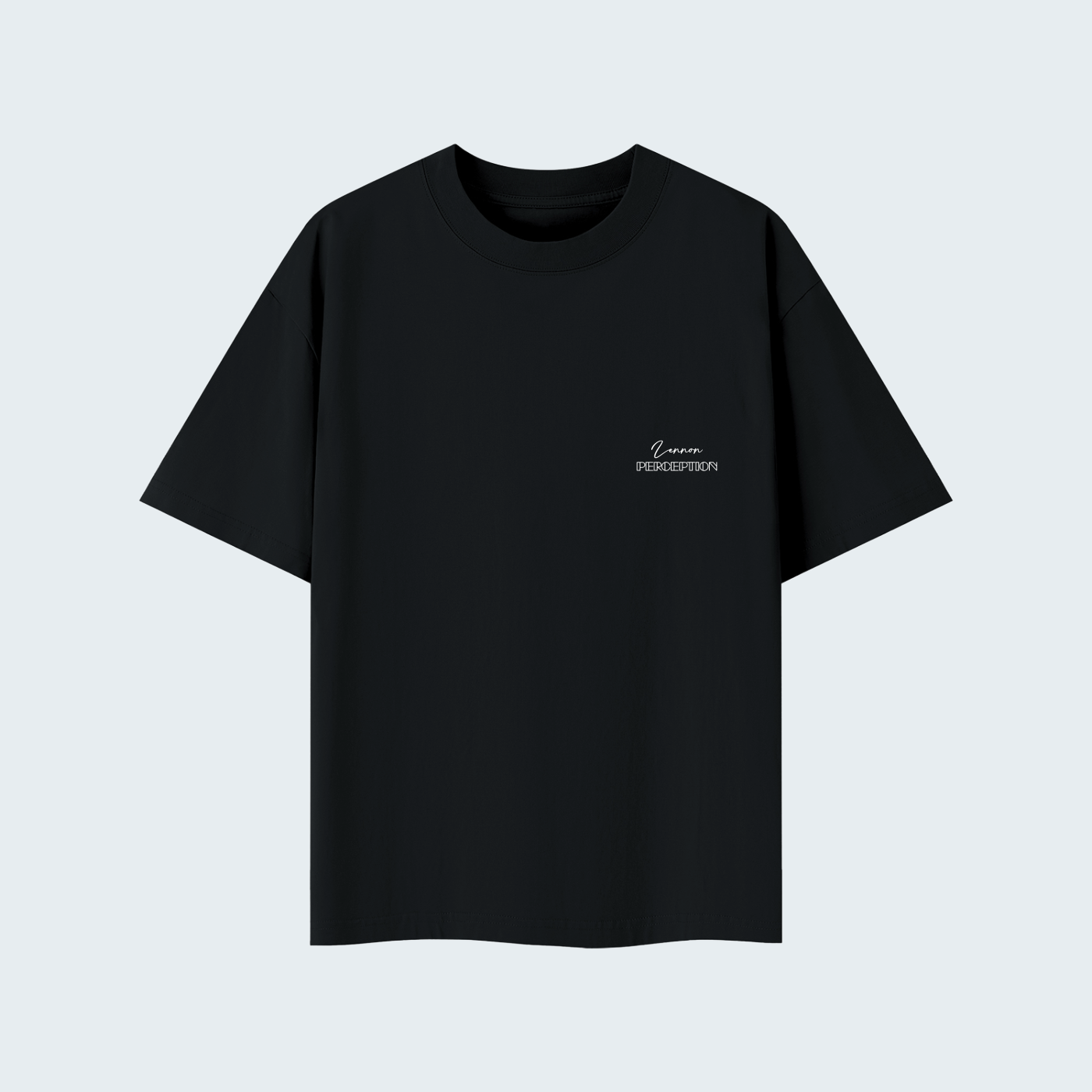 REALITY IS PERCEPTION - SOLID COLOR LIGHTWEIGHT OVERSIZED TEE / WHITE TEXT