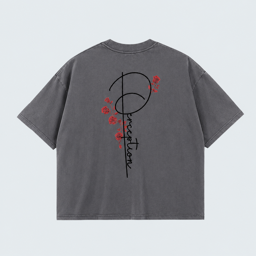BRANCHES AND ROSES- WASHED BOXY TEE