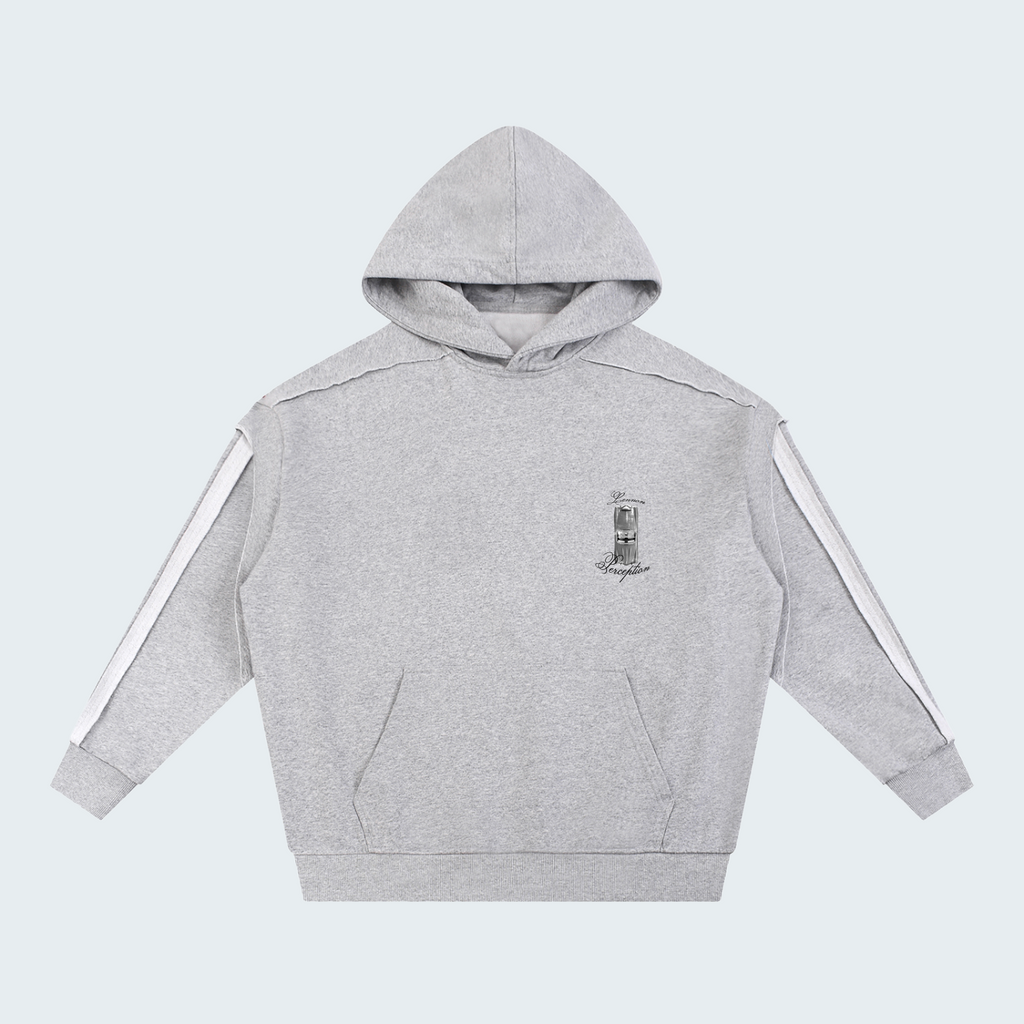 CONTRAST TRIMMED CDOUBLE LAYER HOODIE