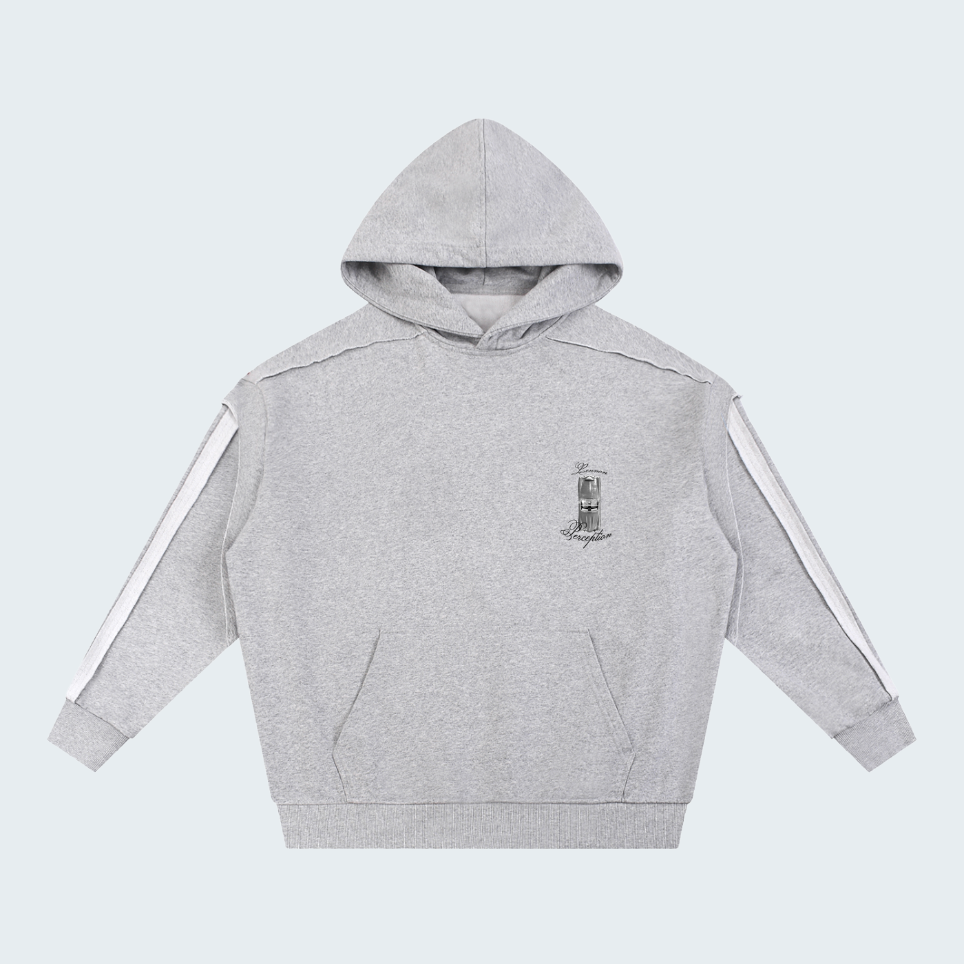 CONTRAST TRIMMED CDOUBLE LAYER HOODIE