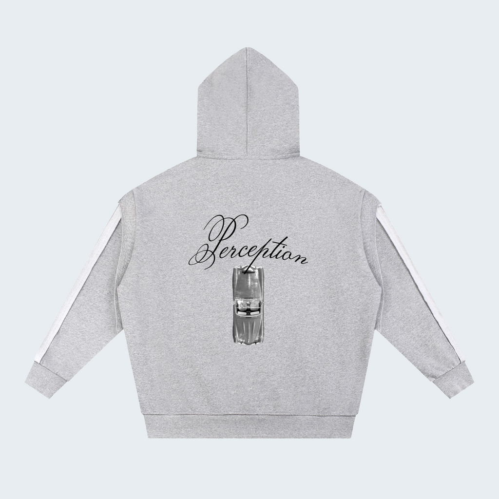 CONTRAST TRIMMED CDOUBLE LAYER HOODIE