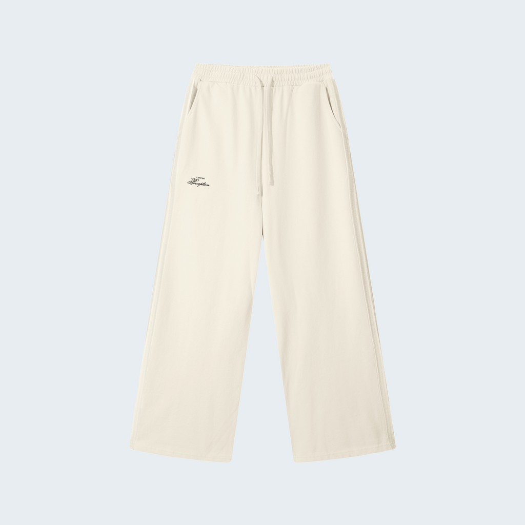CONTRAST TRIM STRAIGHT SWEATPANTS