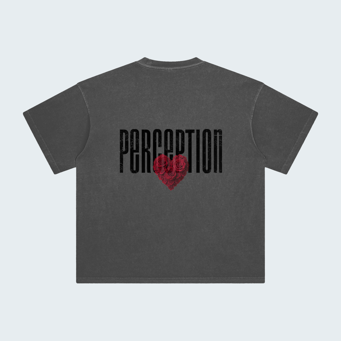 PERCEPTION ROSES WASHED OVERSIZED T-SHIRT
