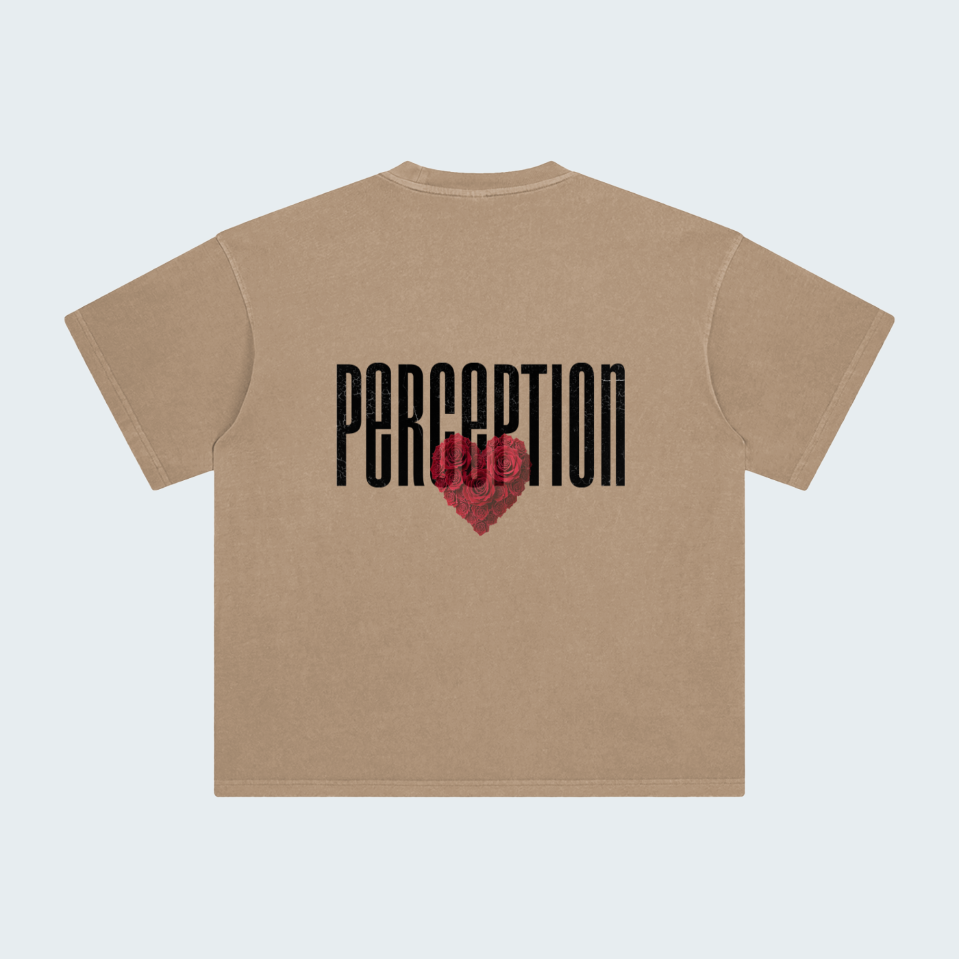 PERCEPTION ROSES WASHED OVERSIZED T-SHIRT