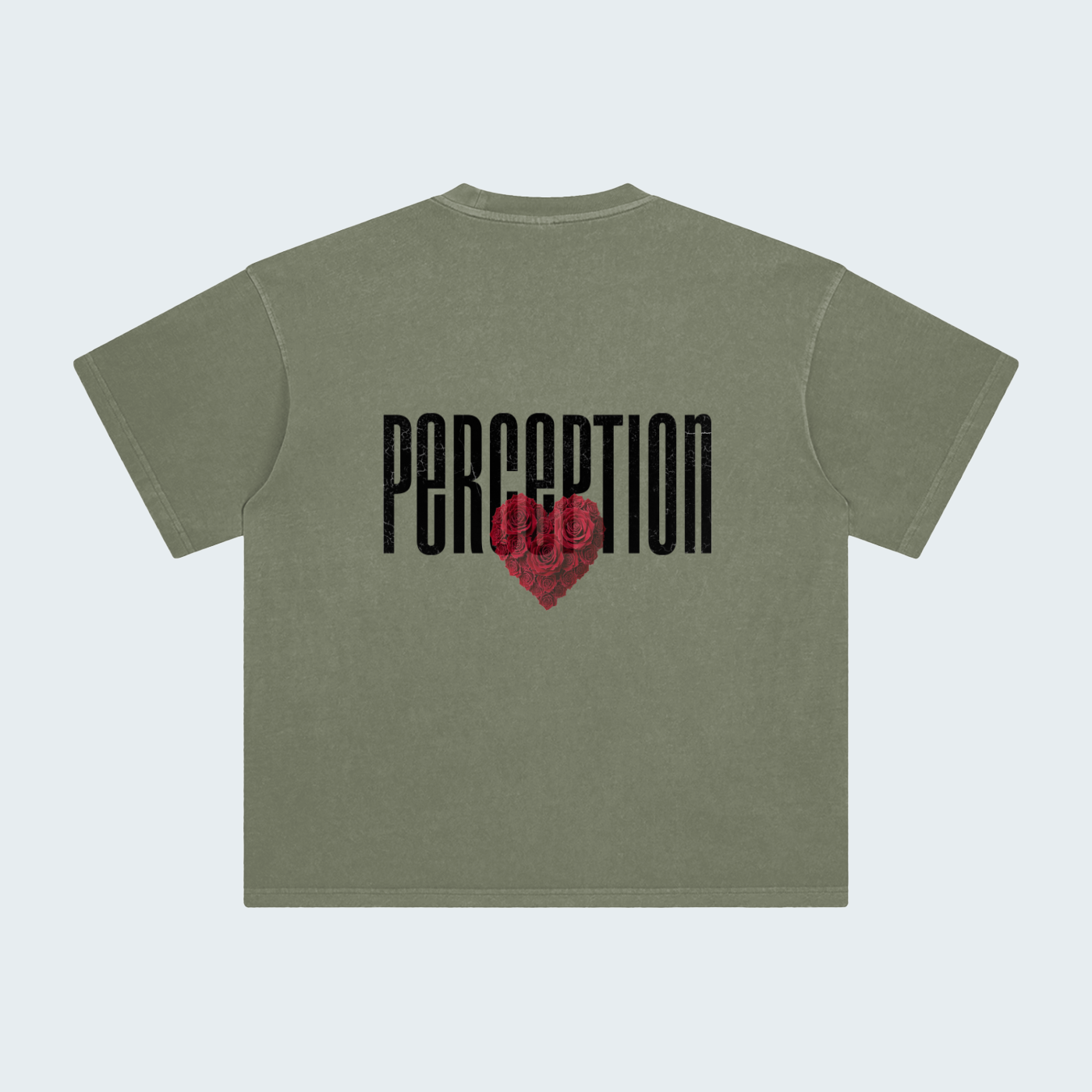 PERCEPTION ROSES WASHED OVERSIZED T-SHIRT