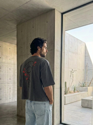 BRANCHES AND ROSES- WASHED BOXY TEE