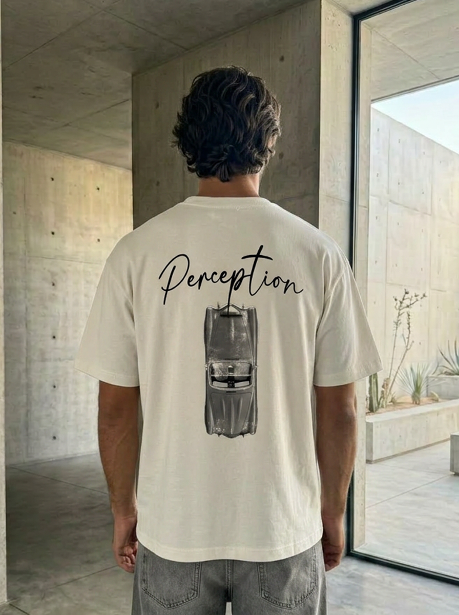 CLASSIC CAR - SOLID COLOR PREMIUM OVERSIZED TEE / BLAC TEXT