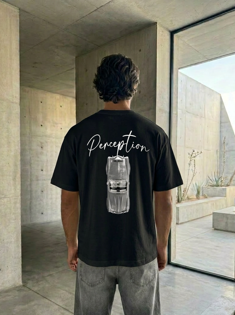 CLASSIC CAR - SOLID COLOR PREMIUM OVERSIZED TEE / WHITE TEXT