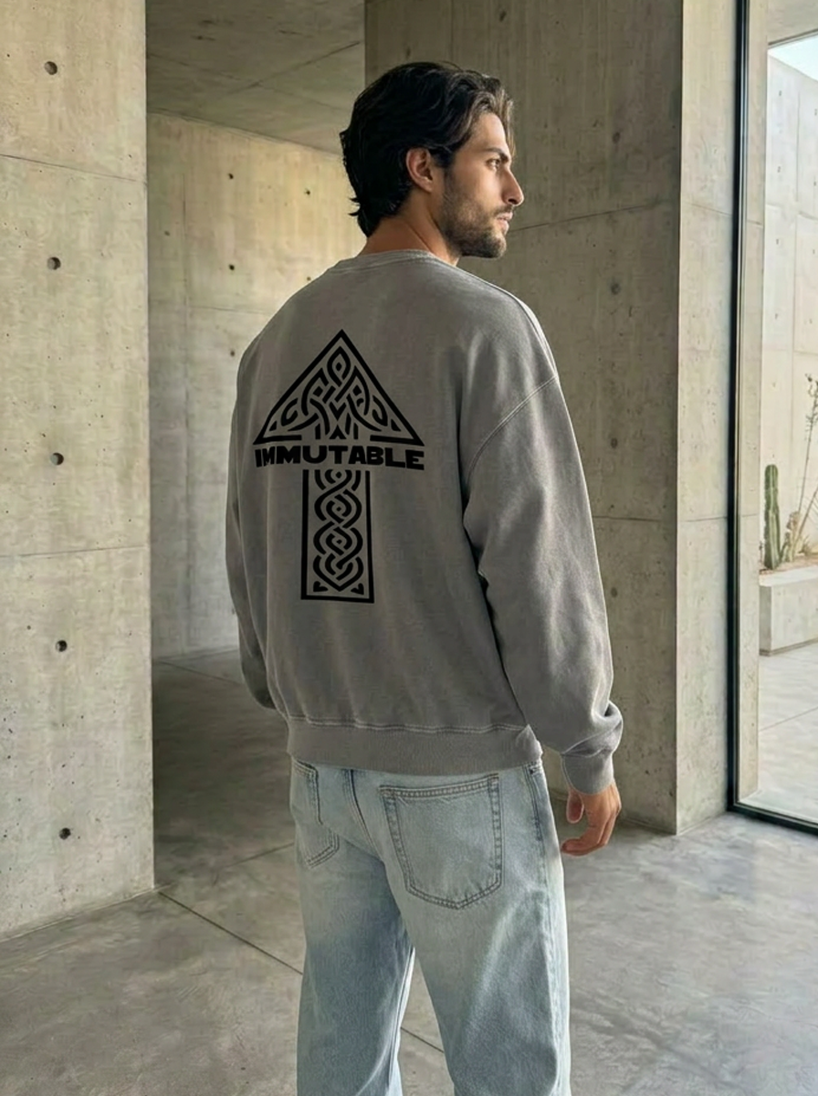 SNOW-WASH LOOSE FIT SWEATSHIRT