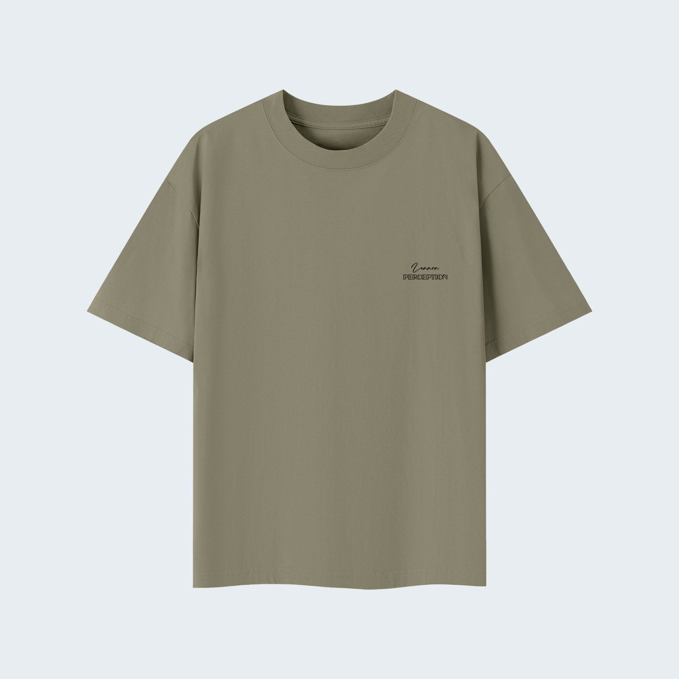 REALITITY IS PERCEPTION - SOLID COLOR LIGHTWEIGHT OVERSIZED TEE/ BLACK TEXT