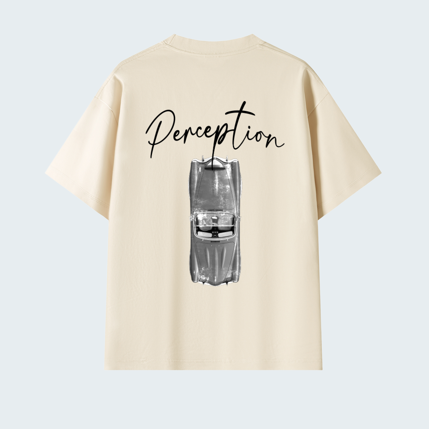 CLASSIC CAR - SOLID COLOR PREMIUM OVERSIZED TEE / BLAC TEXT