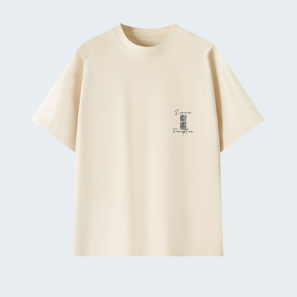 CLASSIC CAR - SOLID COLOR PREMIUM OVERSIZED TEE / BLAC TEXT