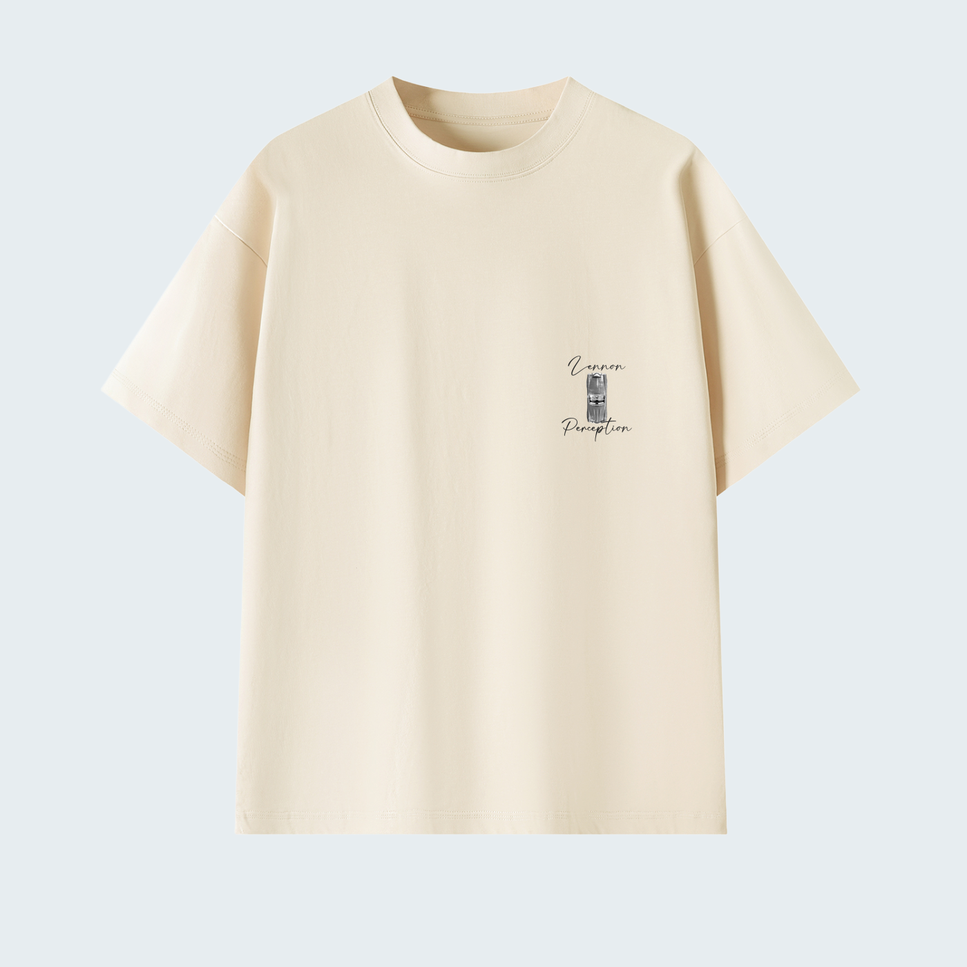 CLASSIC CAR - SOLID COLOR PREMIUM OVERSIZED TEE / BLAC TEXT