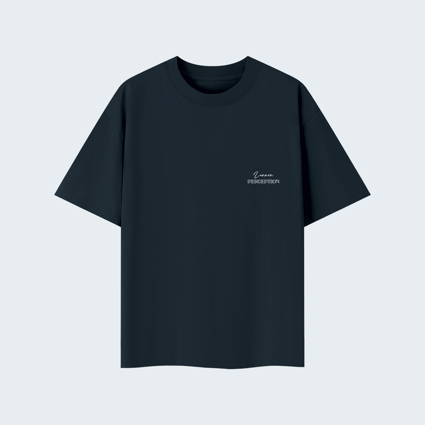 REALITY IS PERCEPTION - SOLID COLOR LIGHTWEIGHT OVERSIZED TEE / WHITE TEXT