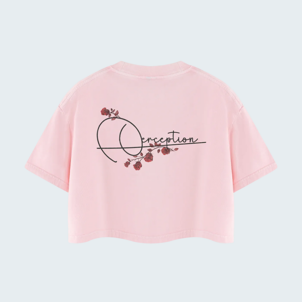 PINK - MINERAL WASH CROP TEE