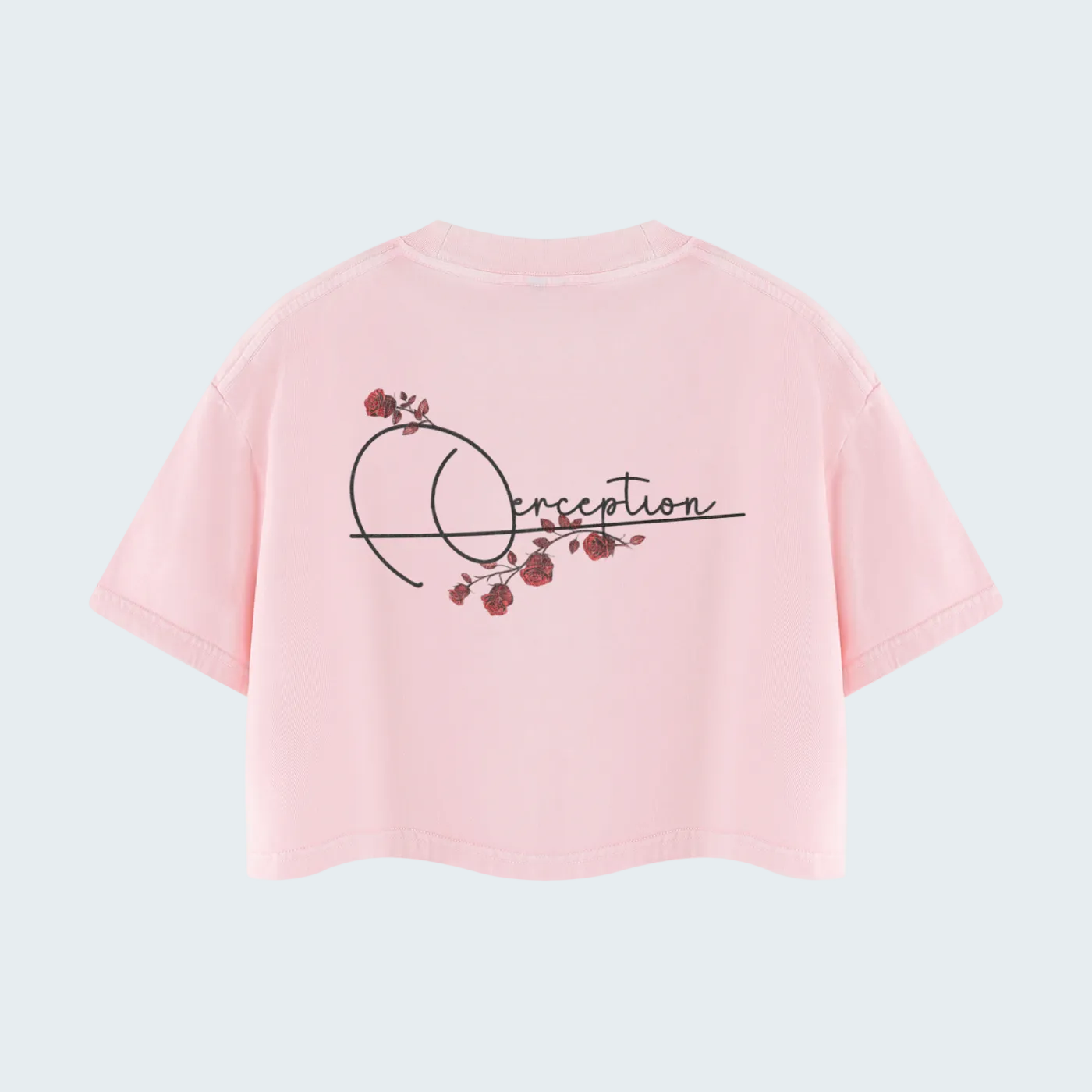 PINK - MINERAL WASH CROP TEE