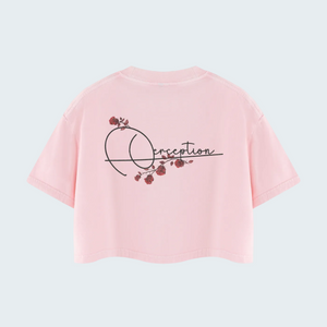 PINK - MINERAL WASH CROP TEE