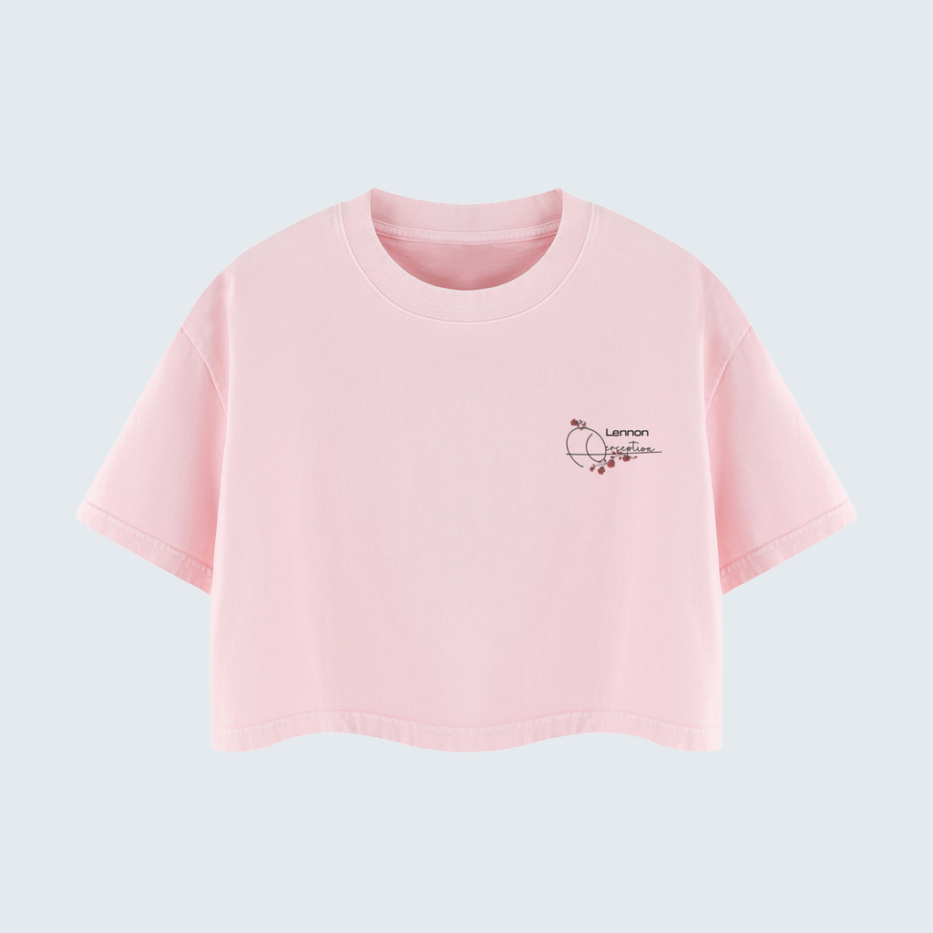 PINK - MINERAL WASH CROP TEE